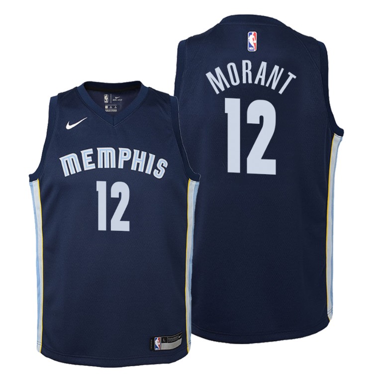 YOUTH 2019 Draft Memphis Grizzlies Ja Morant 2019-20 Icon Jersey
