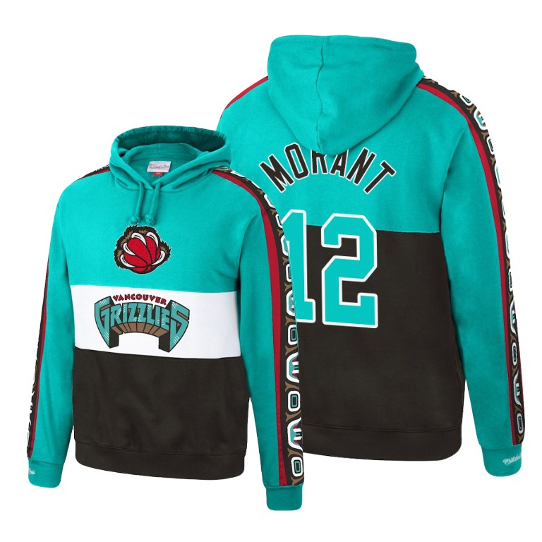 Ja Morant Memphis Grizzlies #12 Hardwood Classics Turquoise Hoodie