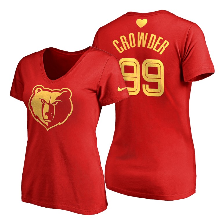 WOMEN Jae Crowder #99 Grizzlies 2020 Mother's Day Best Gift Red T-Shirt