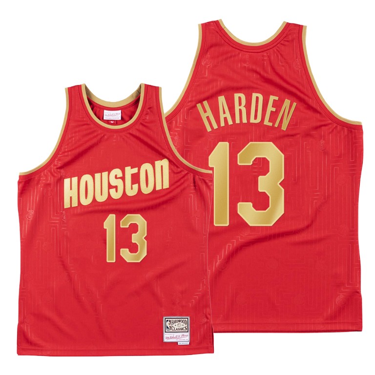 James Harden 2020 CNY Houston Rockets Red Throwback Jersey