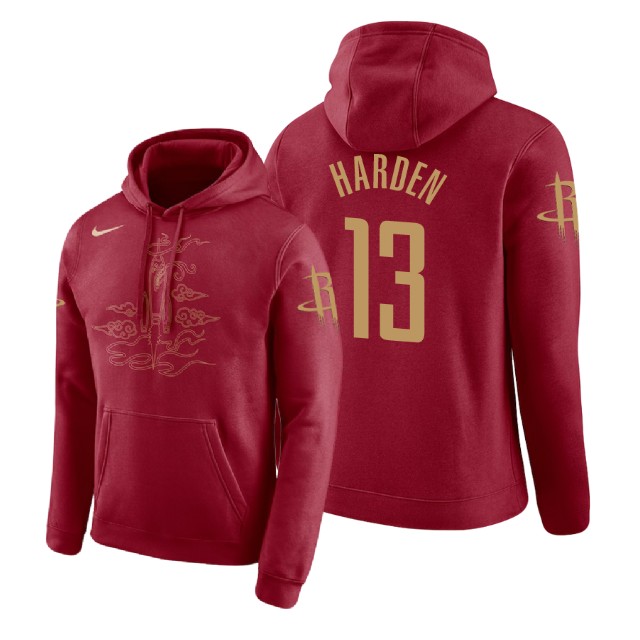 Houston Rockets James Harden #13 Red 2018 City Edition Hoodie Houston Rockets James Harden #13 Red 2018 City Edition Hoodie