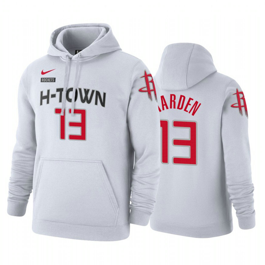 James Harden #13 Houston Rockets 2019-20 City White Pullover Hoodie James Harden #13 Houston Rockets 2019-20 City White Pullover Hoodie