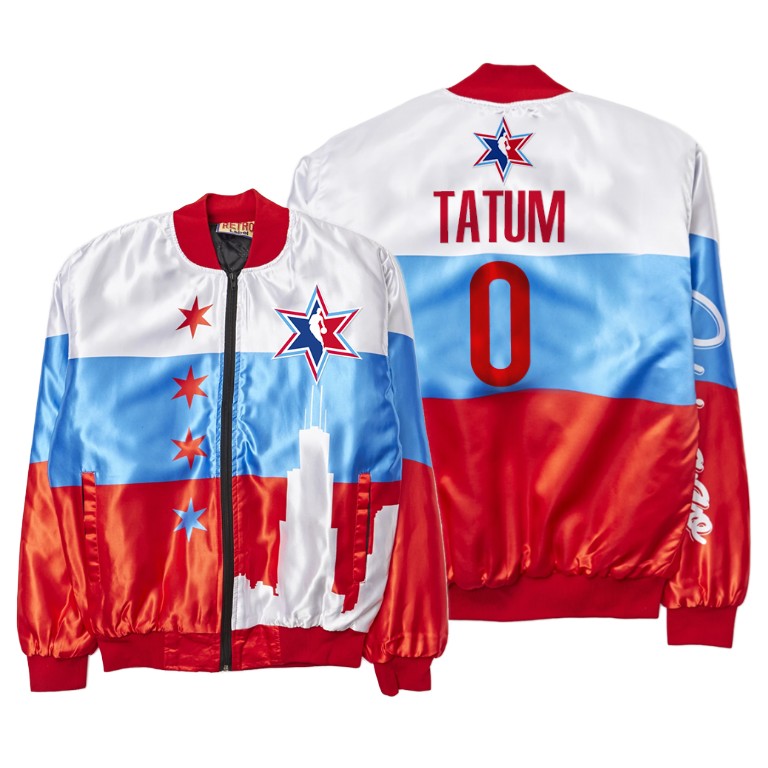 Jayson Tatum Celtics 2020 NBA Chicago All Star Blue Red Jacket