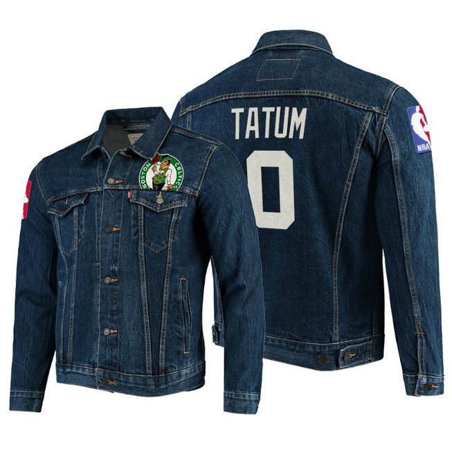 Jayson Tatum Levi's X NBA Celtics Blue Classic Denim Jacket