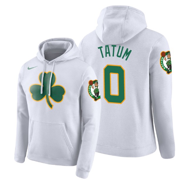 Boston Celtics Jayson Tatum #0 White City Edition Hoodie Boston Celtics Jayson Tatum #0 White City Edition Hoodie