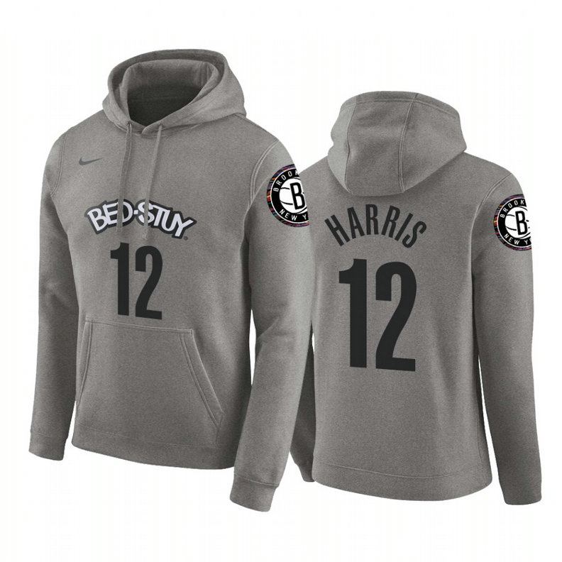 Joe Harris #12 Brooklyn Nets 2019-20 City Gray Pullover Hoodie Joe Harris #12 Brooklyn Nets 2019-20 City Gray Pullover Hoodie