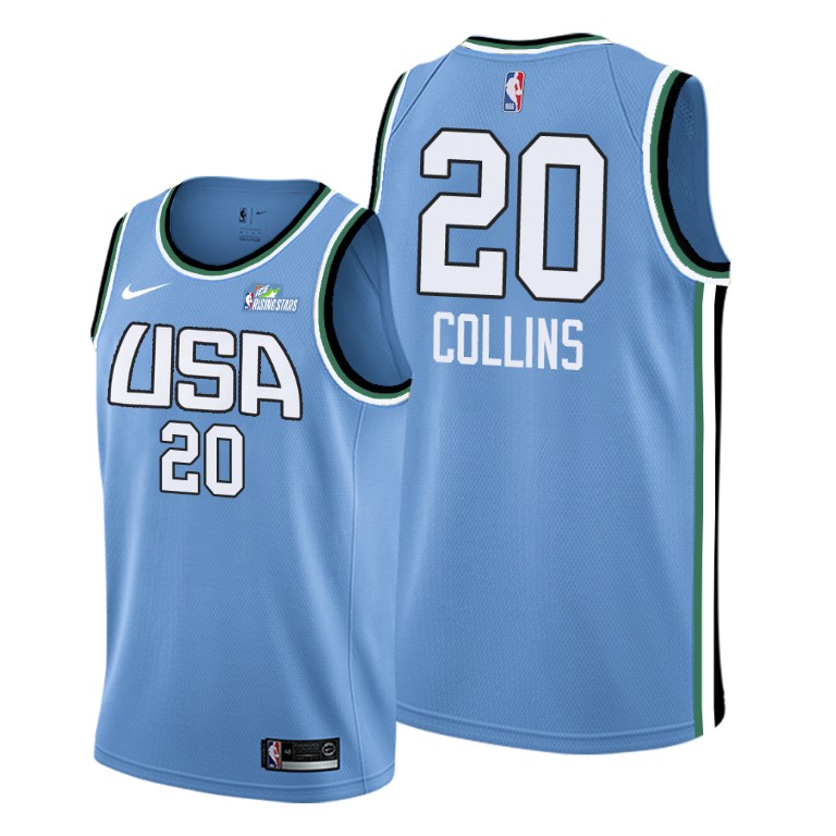 John Collins Atlanta Hawks #20 Blue 2019 Rising Star Team World Jersey John Collins Atlanta Hawks #20 Blue 2019 Rising Star Team World Jersey