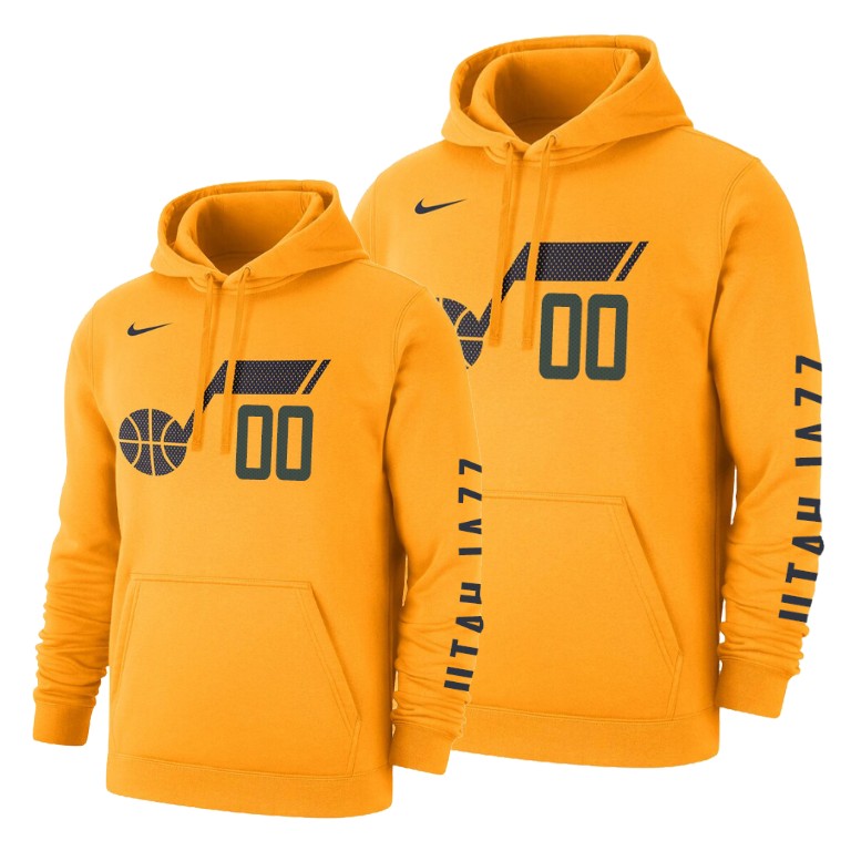 Jordan Clarkson #00 Utah Jazz 2019-20 Statement Gold Pullover Hoodie
