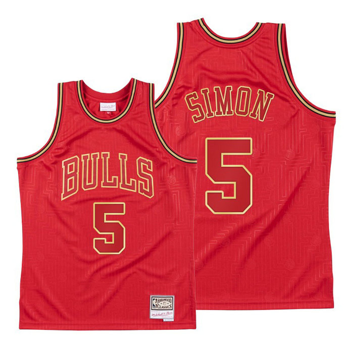 Justin Simon 2020 CNY Chicago Bulls Red Throwback Jersey Justin Simon 2020 CNY Chicago Bulls Red Throwback Jersey