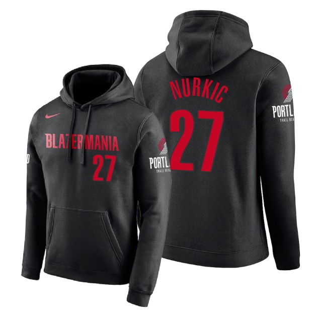 Portland Trail Blazers Jusuf Nurkic #27 Black 2018 City Edition Hoodie Portland Trail Blazers Jusuf Nurkic #27 Black 2018 City Edition Hoodie