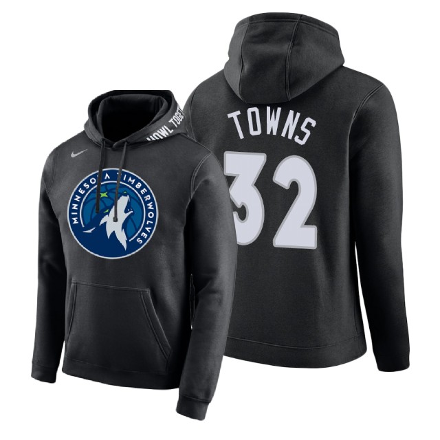 Minnesota Timberwolves Karl-Anthony Towns #32 Black City Edition Hoodie Minnesota Timberwolves Karl-Anthony Towns #32 Black City Edition Hoodie
