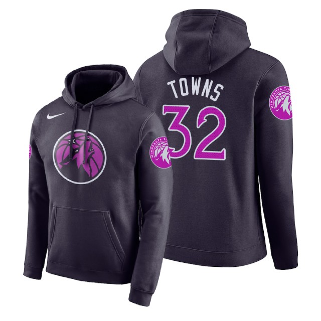 Minnesota Timberwolves Karl-Anthony Towns #32 Purple 2018 City Edition Hoodie Minnesota Timberwolves Karl-Anthony Towns #32 Purple 2018 City Edition Hoodie