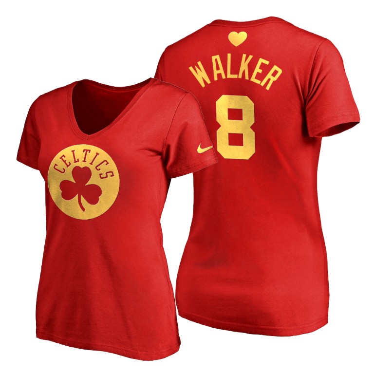 WOMEN Kemba Walker #8 Celtics 2020 Mother's Day Best Gift Red T-Shirt