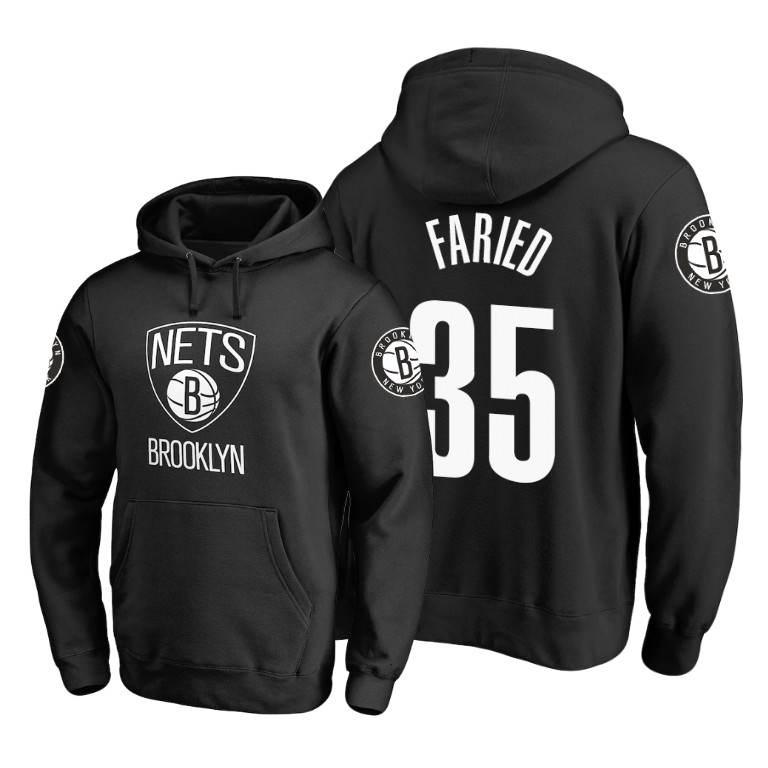 Brooklyn Nets Kenneth Faried #35 Primary Logo Black Hoodie Brooklyn Nets Kenneth Faried #35 Primary Logo Black Hoodie