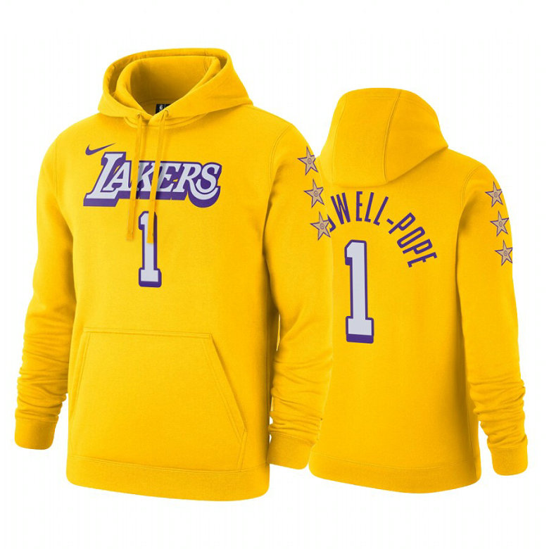 Kentavious Caldwell-Pope #1 Los Angeles Lakers 2019-20 City Gold Pullover Hoodie Kentavious Caldwell-Pope #1 Los Angeles Lakers 2019-20 City Gold Pullover Hoodie
