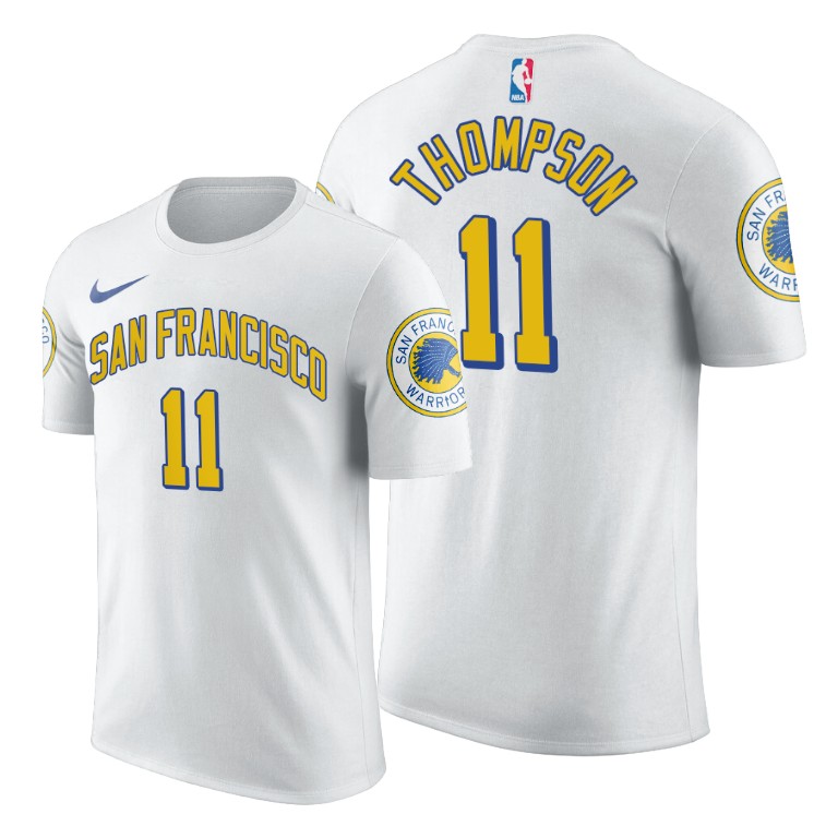 Klay Thompson Golden State Warriors 2019-20 Classic Edition White T-Shirt Klay Thompson Golden State Warriors 2019-20 Classic Edition White T-Shirt