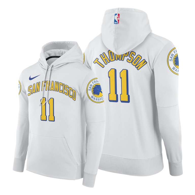 2019-20 Golden State Warriors Klay Thompson #11 White Classic Edition Hoodie 2019-20 Golden State Warriors Klay Thompson #11 White Classic Edition Hoodie