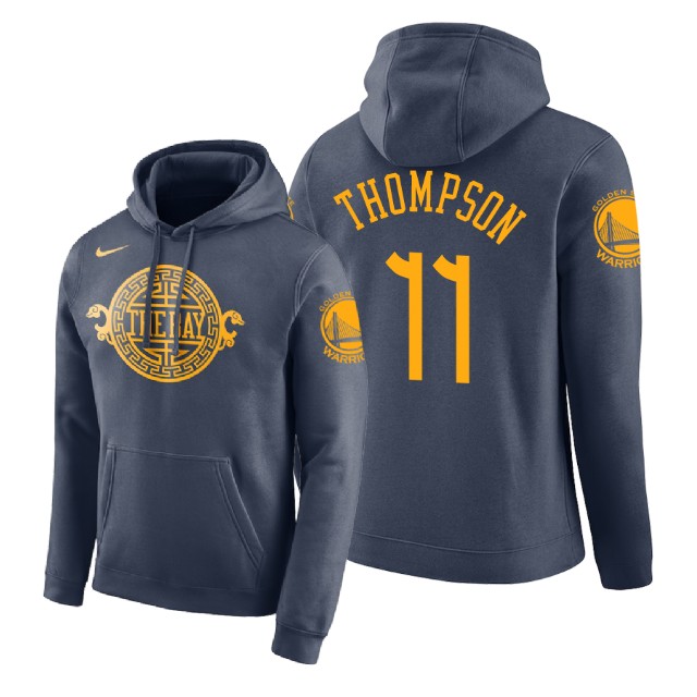Golden State Warriors Klay Thompson #11 Navy City Edition Hoodie Golden State Warriors Klay Thompson #11 Navy City Edition Hoodie