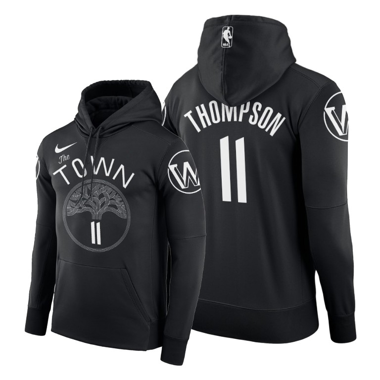 Golden State Warriors Klay Thompson #11 Pullover Black Statement Hoodie Golden State Warriors Klay Thompson #11 Pullover Black Statement Hoodie