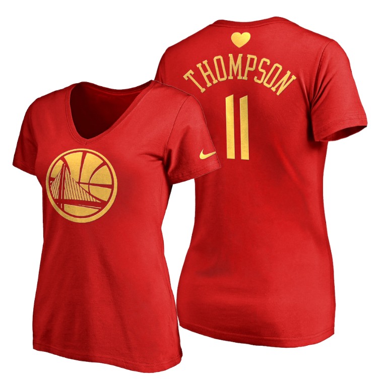 WOMEN Klay Thompson #11 Warriors 2020 Mother's Day Best Gift Red T-Shirt WOMEN Klay Thompson #11 Warriors 2020 Mother's Day Best Gift Red T-Shirt