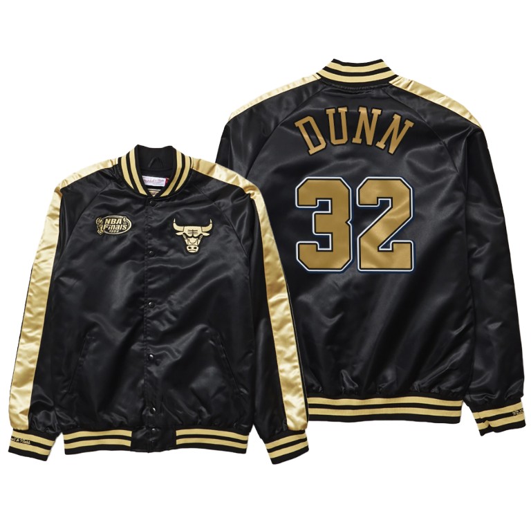 Kris Dunn Bulls 1998 NBA Finals Black Gold Jacket Kris Dunn Bulls 1998 NBA Finals Black Gold Jacket