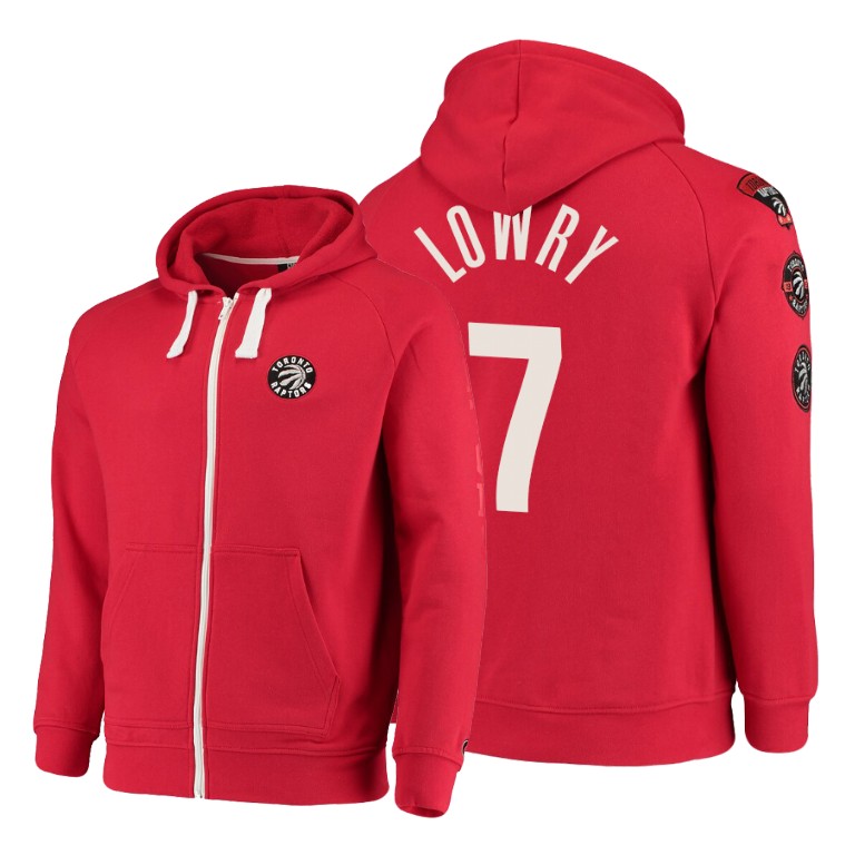 Toronto Raptors Kyle Lowry #7 Logo Patches Red Hoodie Toronto Raptors Kyle Lowry #7 Logo Patches Red Hoodie