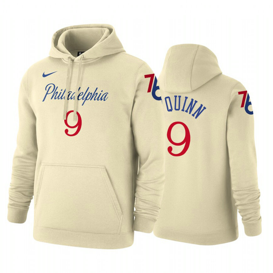 Kyle O'Quinn #9 Philadelphia 76ers 2019-20 City Cream Pullover Hoodie Kyle O'Quinn #9 Philadelphia 76ers 2019-20 City Cream Pullover Hoodie
