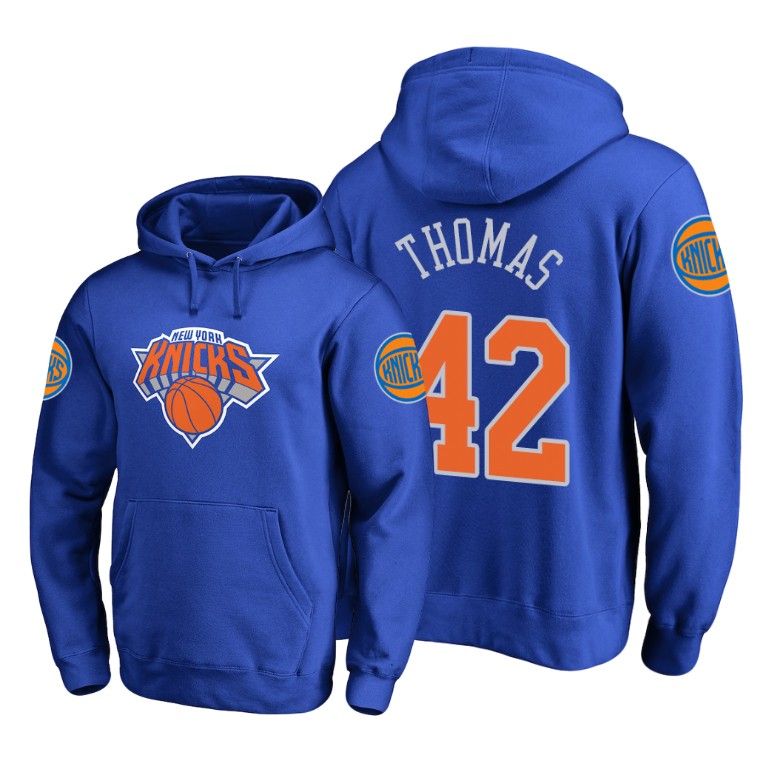 New York Knicks Lance Thomas #42 Primary Logo Royal Hoodie New York Knicks Lance Thomas #42 Primary Logo Royal Hoodie