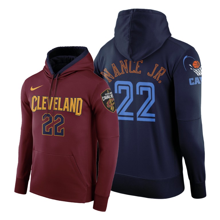 Larry Nance Jr. Cleveland Cavaliers 2020 Modern X Classic Navy Red Hoodie