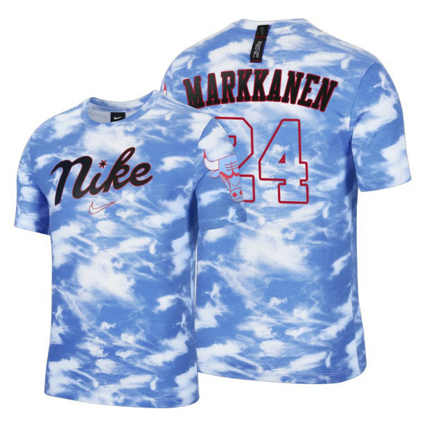 Lauri Markkanen #24 Bulls DNA City 2020 Blue T-Shirt Lauri Markkanen #24 Bulls DNA City 2020 Blue T-Shirt