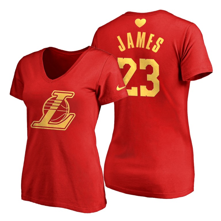 LeBron James #23 Lakers 2020 Mother's Day Best Gift Red T-Shirt