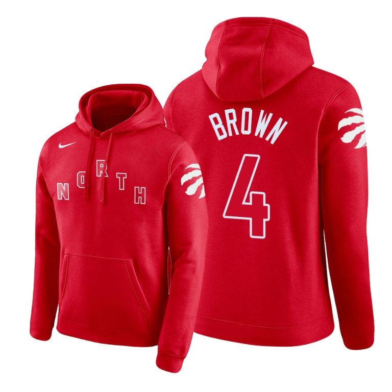 Toronto Raptors Lorenzo Brown #4 Pullover Red earned edition Hoodie Toronto Raptors Lorenzo Brown #4 Pullover Red earned edition Hoodie