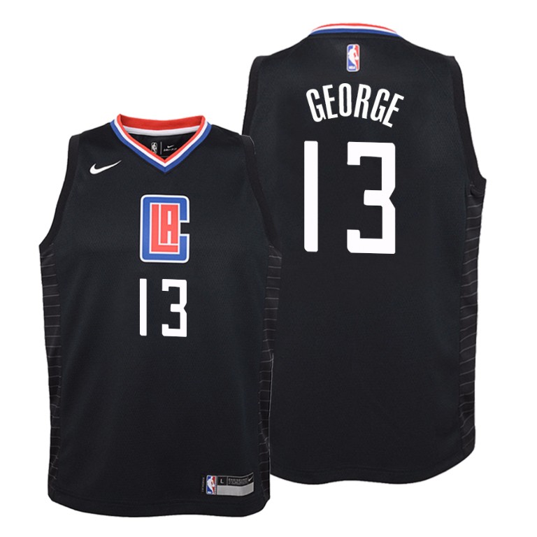 YOUTH Clippers Reggie Jackson #1 Statement 2019-20 Black Jersey