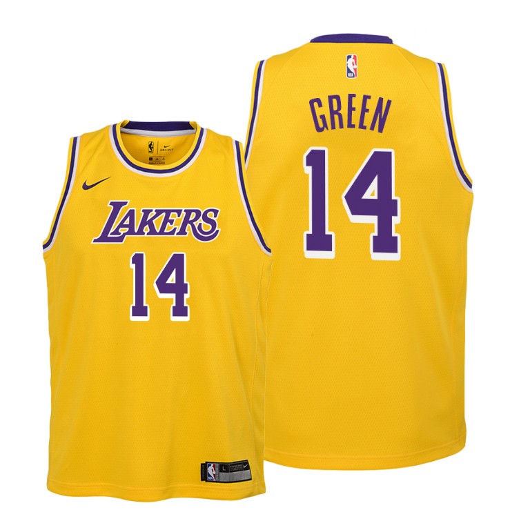 YOUTH Los Angeles Lakers 2019-20 Danny Green #14 Icon Yellow Jersey