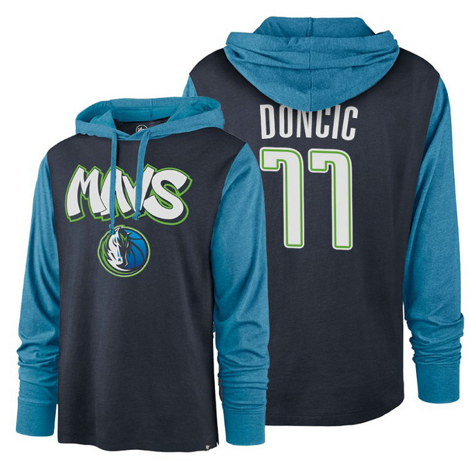 NBA Mavericks Luka Doncic #77 City Edition Blue 47 Branded Hoodie