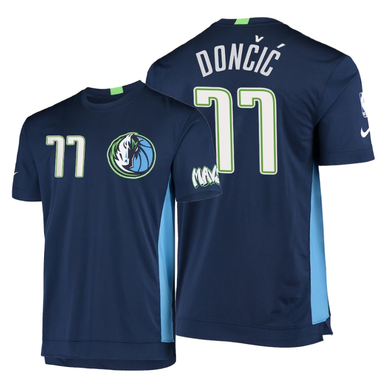 Mavericks Luka Doncic #77 Blue 2020 City Edition 2.0 T-Shirt Mavericks Luka Doncic #77 Blue 2020 City Edition 2.0 T-Shirt