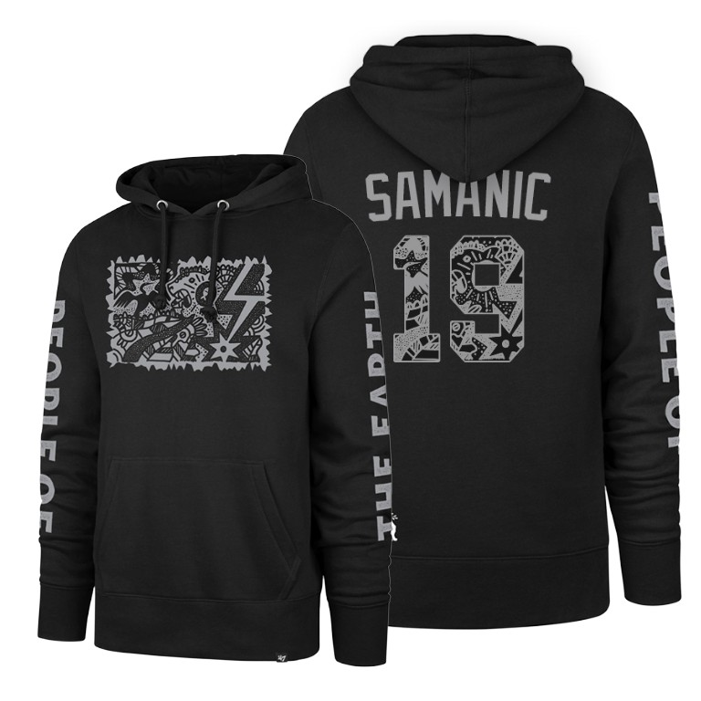 Luka Samanic #19 Spurs X Patty Mills X Tap Pilam Black Hoodie Luka Samanic #19 Spurs X Patty Mills X Tap Pilam Black Hoodie