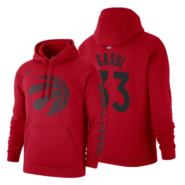 Toronto Raptors Marc Gasol #33 University Red Courtside Hoodie