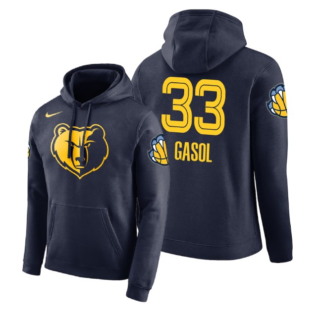 Memphis Grizzlies Marc Gasol #33 Navy 2018 City Edition Hoodie Memphis Grizzlies Marc Gasol #33 Navy 2018 City Edition Hoodie