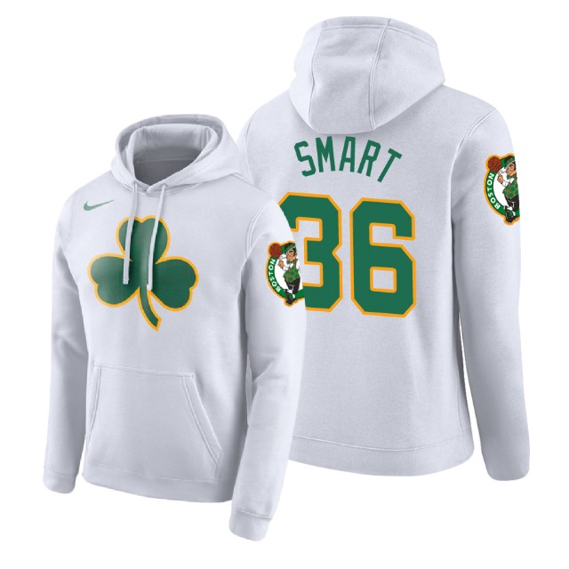 Boston Celtics Marcus Smart #36 White City Edition Hoodie Boston Celtics Marcus Smart #36 White City Edition Hoodie