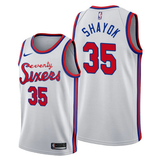 Marial Shayok Philadelphia 76ers 2019-20 Classic White Jersey Marial Shayok Philadelphia 76ers 2019-20 Classic White Jersey