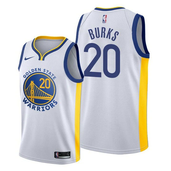 Alec Burks Golden State Warriors #20 2019-20 Association White Jersey