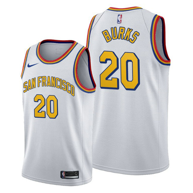 Alec Burks Golden State Warriors #20 2019-20 Classic White Jersey