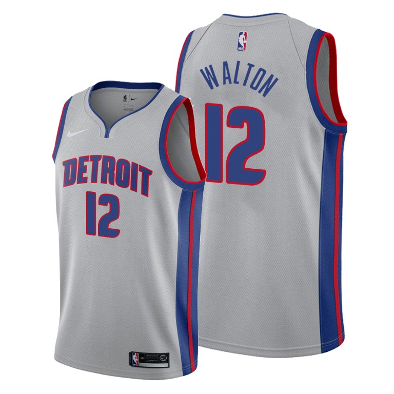 Derrick Walton Detroit Pistons #12 2019-20 Statement Gray Jersey Derrick Walton Detroit Pistons #12 2019-20 Statement Gray Jersey