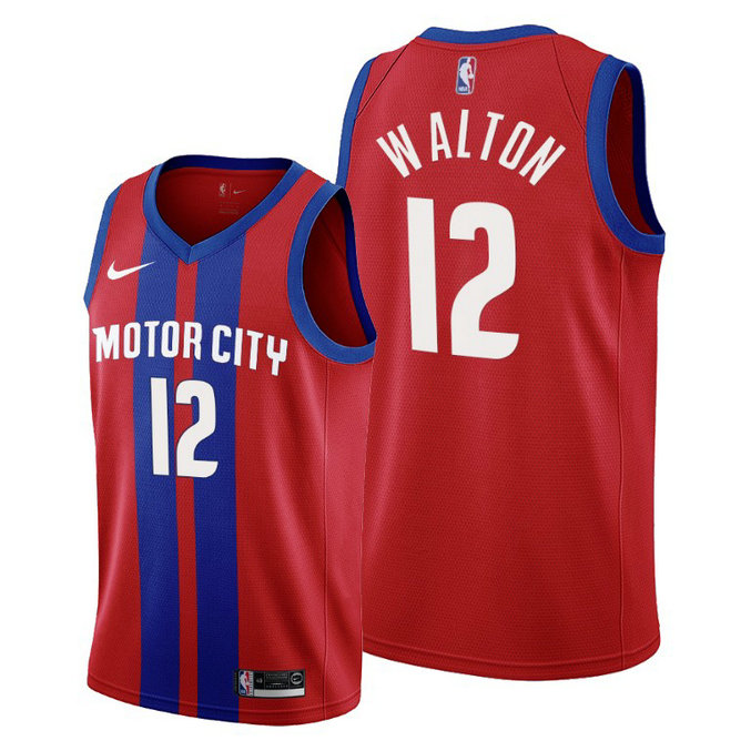 Derrick Walton Detroit Pistons #12 2019-20 City Red Jersey Derrick Walton Detroit Pistons #12 2019-20 City Red Jersey