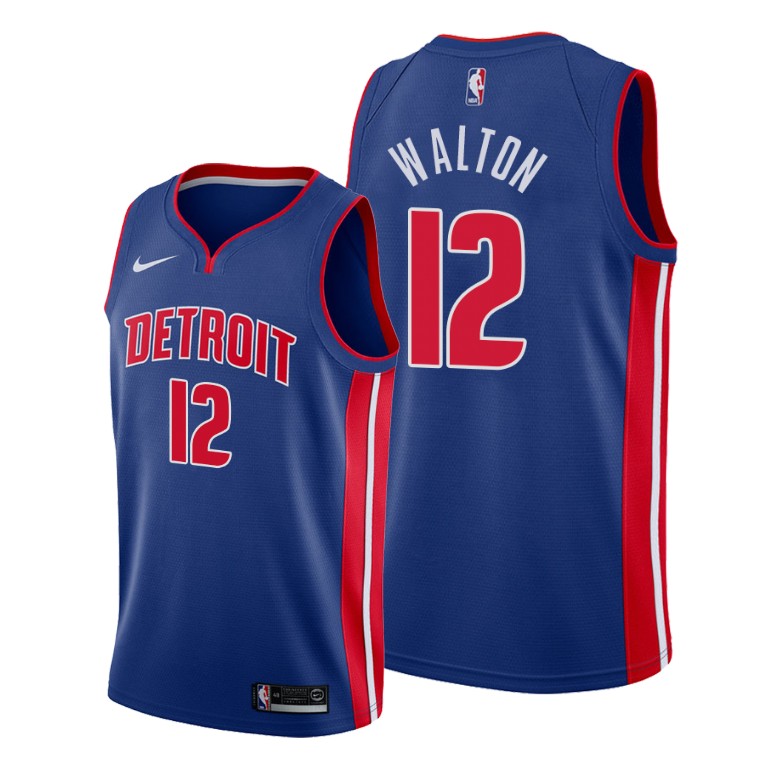 Derrick Walton Detroit Pistons #12 2019-20 Icon Royal Jersey