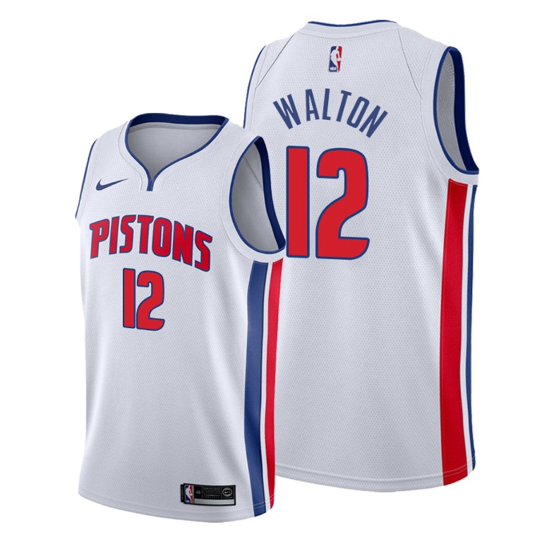 Derrick Walton Detroit Pistons #12 2019-20 Association White Jersey Derrick Walton Detroit Pistons #12 2019-20 Association White Jersey