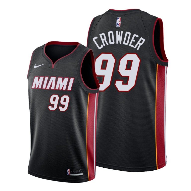 Jae Crowder Miami Heat #99 Icon Black Jersey With 2023 NBA finals patch 