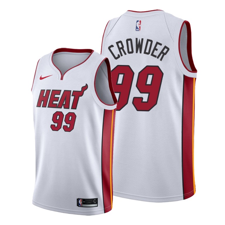 Jae Crowder Miami Heat #99 Association White Jersey With 2023 NBA finals patch 