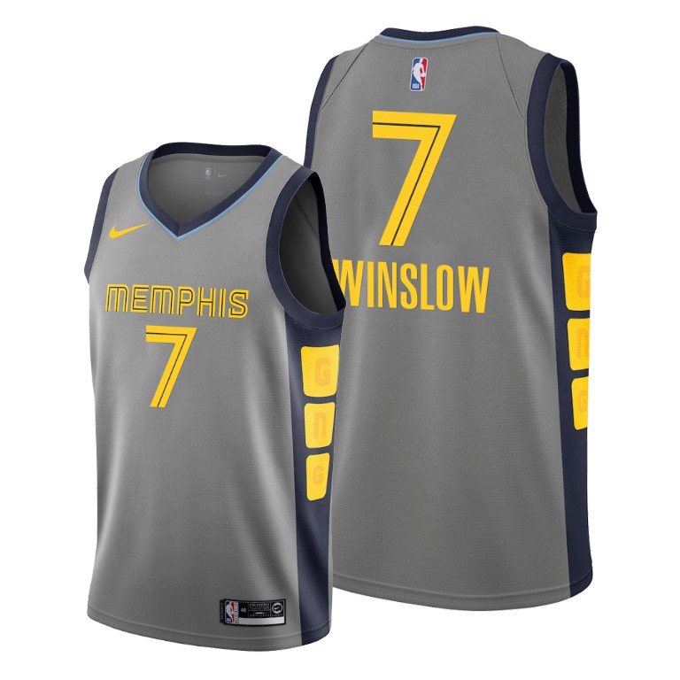 Justise Winslow Memphis Grizzlies #7 2019-20 City Gray Jersey